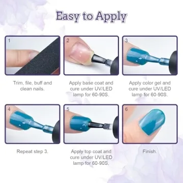 20 Colors Gel Nail Polish Kit with UV Light