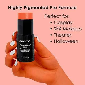 Mehron Makeup CreamBlend Stick | Face Paint, Body Paint, & Foundation Cream Makeup | Perfect for Halloween .75 oz (21 g)