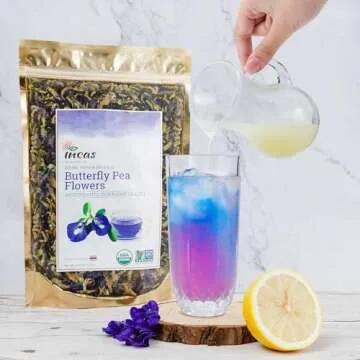 INCAS Organic Butterfly Pea Flower Tea 375+ Cups Antioxidant Rich