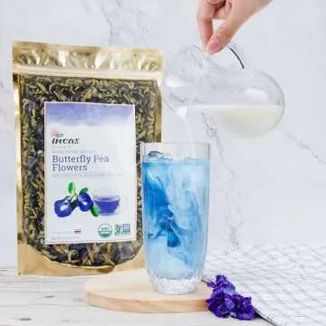 INCAS Organic Butterfly Pea Flower Tea 375+ Cups Antioxidant Rich