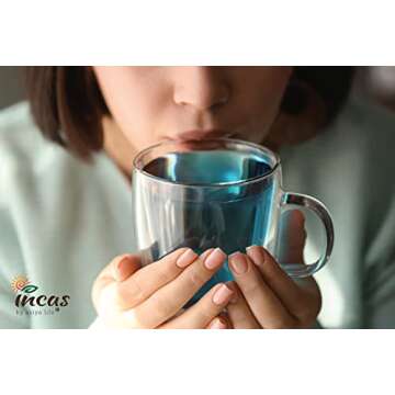 INCAS 100% USDA Organic Butterfly Pea Flower 4.41 oz (375+ Cups) DIRECT FROM SOURCE Thailand Non GMO Verified Dried Caffeine Free Gluten Free Vegan Rich in Antioxidants Free eBook