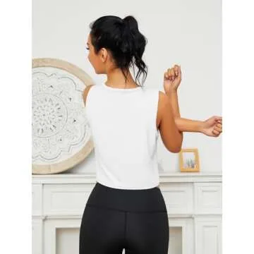 Chilylori Women's Stylish Loose Fit Workout Crop Tank Top