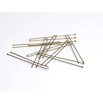 Diane 3” Bronze Hair Pins for Women, Girls, Hairdressing, Salon, U Shaped Hair Pins with Ball Tips...