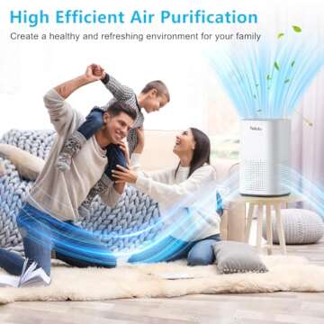 Air Purifiers for Home Large Room up to 1500ft²,Tailulu H13 True HEPA Air Cleaner with 360°Air Inlet, 15dB Air Purifier for Bedroom with Sleep Mode,Speed Control,Timer, for Odor Dust Smoke (Grey)
