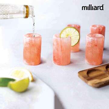 Milliard Himalayan Salt Shot Glasses Perfect for Tequila Lovers