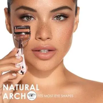 JAPONESQUE Comfort Grip Lash Curler for Natural & False Lashes, Round Shaped Eyes, Includes 1 Refill...