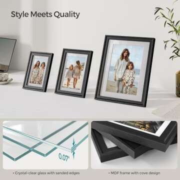 SONGMICS 10 Collage Photo Frames Set with 16 Mats