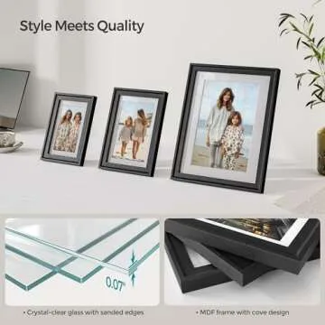 SONGMICS 10 Collage Photo Frames Set with 16 Mats