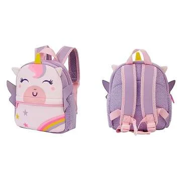 KK CRAFTS Toddler Backpack with Leash - Cute Unicorn Design