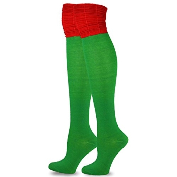 TeeHee Women’s Holiday Over the Knee High Socks 2-Pairs