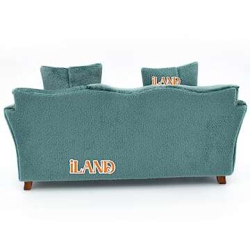 iLAND Modern Dollhouse Miniature Furniture Sofa in Velvet