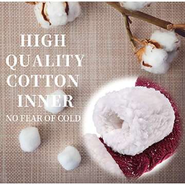 SDBING Women's Fuzzy Slipper Socks Soft Fluffy with Grippers Socks Winter Warm Non Slip Fleece Lined Socks (Wine Red)