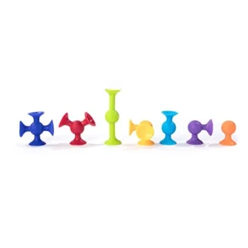 Fat Brain Toys Squigz Deluxe 50-Piece Suction Toy for Kids