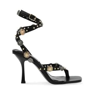 Steve Madden Women's Asha Heeled Sandal, Black, 8