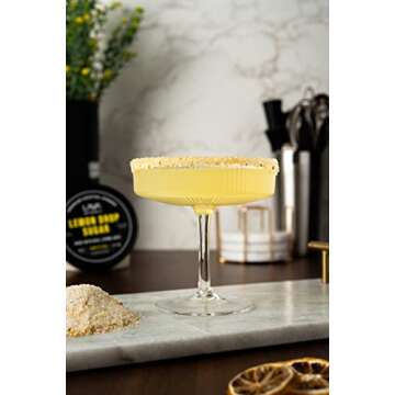 LAVA Premium Lemon Drop Sugar Cocktail Rimmer, All Natural Rimmer Sugar, Sweet & Sour, Real Lemons, ...