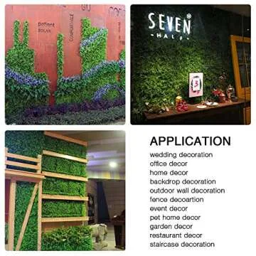ULAND Artificial Hedges Panels, Topiary Fence Screening, Faux Greenery Grass Backdrop, Outdoor Privacy Wall Garden Fence Decoration, Pack of 6pcs 20"x20"