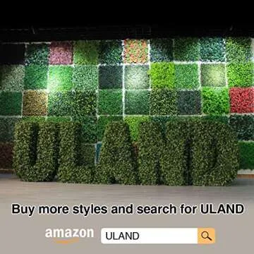 ULAND Artificial Hedges Panels, Topiary Fence Screening, Faux Greenery Grass Backdrop, Outdoor Privacy Wall Garden Fence Decoration, Pack of 6pcs 20"x20"