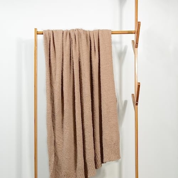 Super Soft Knit Throw Blanket for Couch, Dusty Rose