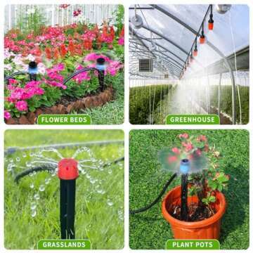 240FT Drip Irrigation System with Timer for Gardens