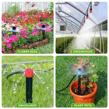 240FT Drip Irrigation System with Timer for Gardens
