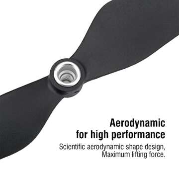 2 Pairs DJI 9450 Props Carbon Fiber Reinforced Self-tightening Propellers (Composite Hub, Black with Yellow Stripes)