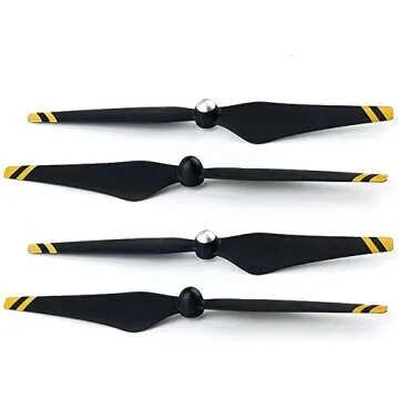 2 Pairs DJI 9450 Props Carbon Fiber Reinforced Self-tightening Propellers (Composite Hub, Black with Yellow Stripes)