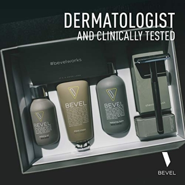 Bevel Starter Shave Kit - Premium Shaving Set with Razor, Brush, and Creams