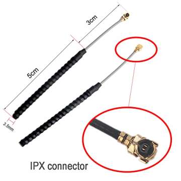 DIYmalls 915MHz LoRa Antenna IPX 1.13 UFL 2dBi 8cm for ESP32 OLED LoRa Board 915 MHz LoRa32u4 II HTC...