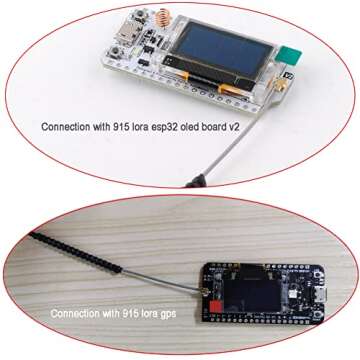 DIYmalls 915MHz LoRa Antenna IPX 1.13 UFL 2dBi 8cm for ESP32 OLED LoRa Board 915 MHz LoRa32u4 II HTCC-AB02S LoRa GPS (Pack of 5)