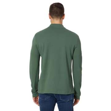 Lacoste Men's Classic Long Sleeve Pique Polo Shirt, Sequoia, X-Large