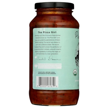 Organic Italian Vodka Pasta Sauce USDA Certified Non-GMO