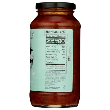 Organic Italian Vodka Pasta Sauce USDA Certified Non-GMO
