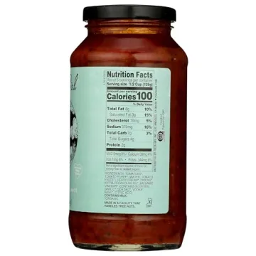 Organic Italian Vodka Pasta Sauce USDA Certified Non-GMO