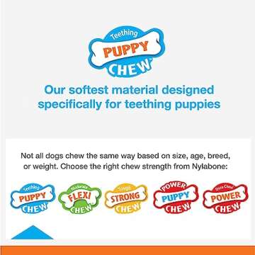 Nylabone Puppy Wishbone Chew Toy - Puppy Chew Toy for Teething - Puppy Supplies - Blue, Chicken Flavor, X-Small/Petite (1 Count)