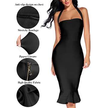 Chic Women's Fishtail Bandage Dress for All Occasions