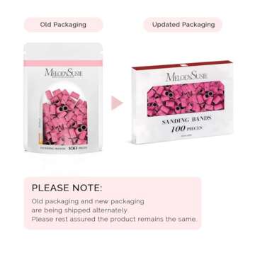 MelodySusie 100 Pcs Nail Drill Bits Sanding Bands for Nail Drill 180 Fine Grit Nail File Sanding Ban...
