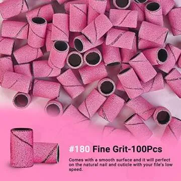 MelodySusie 100 Pcs Sanding Bands for Nail Care