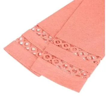 Stylish 3/4 Sleeve V Neck Blouse for Women in Pink