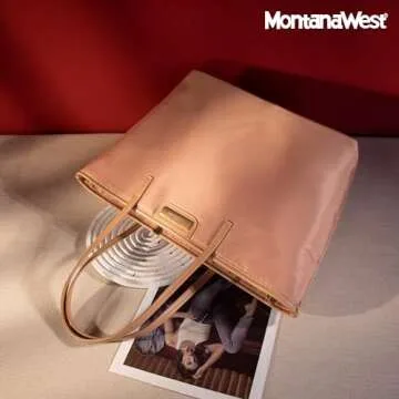 Montana West Tote Handbags - Waterproof Vegan Leather Style