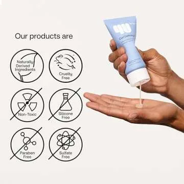 4U by Tia Curl Defining Gel for Long-Lasting Definition & Frizz Control, Curly 3A-4C Hair Gel - Curling Gel with Aloe Vera, 6 fl oz, Blue