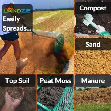 Landzie Lawn & Garden Spreader - 36 Inch Heavy Duty