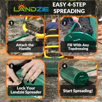 Landzie Lawn & Garden Spreader - 36 Inch Heavy Duty