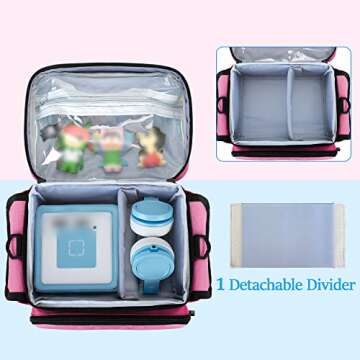 LoDrid Carrying Case Compatible with Toniebox, Portable Bag with Shoulder Strap for Audio Player Sta...