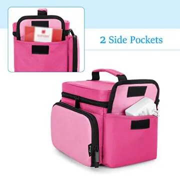 LoDrid Carrying Case Compatible with Toniebox, Portable Bag with Shoulder Strap for Audio Player Starter Set, Headphones Charging Station Storage, Rose Red (Bag Only)(Patent Design)