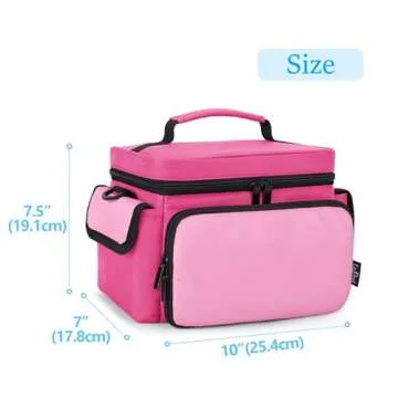 LoDrid Carrying Case Compatible with Toniebox, Portable Bag with Shoulder Strap for Audio Player Starter Set, Headphones Charging Station Storage, Rose Red (Bag Only)(Patent Design)