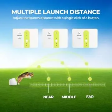 ALL FOR PAWS Automatic Ball Thrower for Dogs, Interactive Dog Ball Launcher Machine, Rechargeable Fetch Toy with 3 Tennis Balls Included, Adjustable Launch Distance, Ideal for Medium and Large Dogs