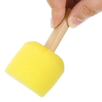 PATIKIL 1.2" Yellow Paint Sponge Brushes 40 Pack