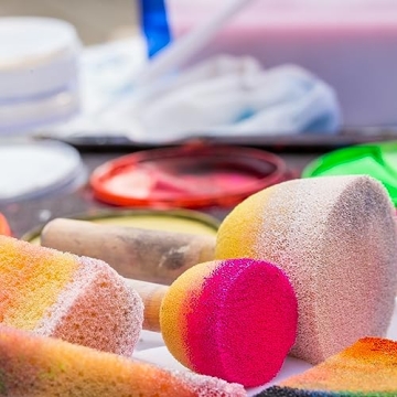 PATIKIL 1.2" Yellow Paint Sponge Brushes 40 Pack