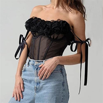 Women Y2k Fairycore Corset Top – Sexy Grunge Tank