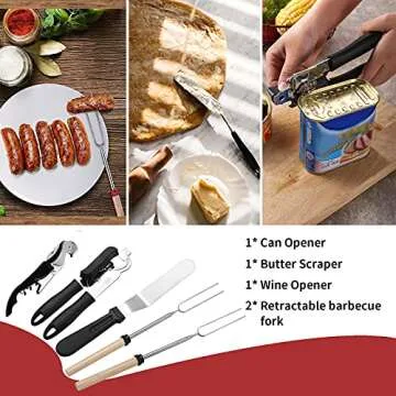 Freehiker Camping Kitchen Utensil Set - 27 Piece Stainless Steel